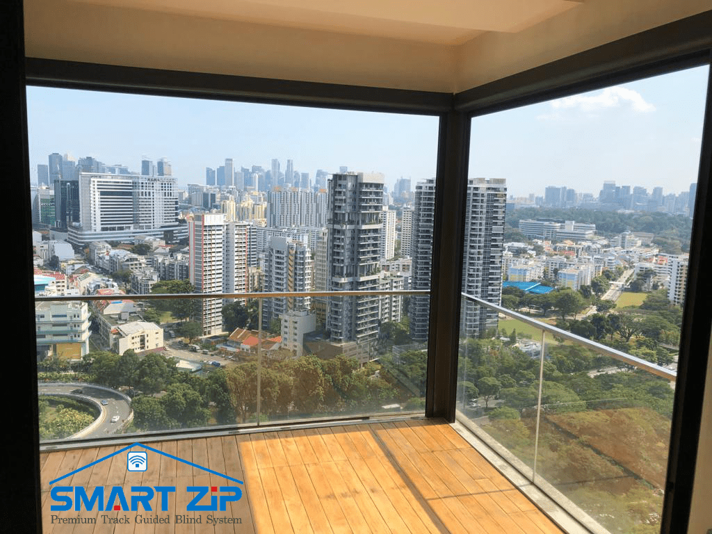Balcony Zip Blind Installation Singapore project