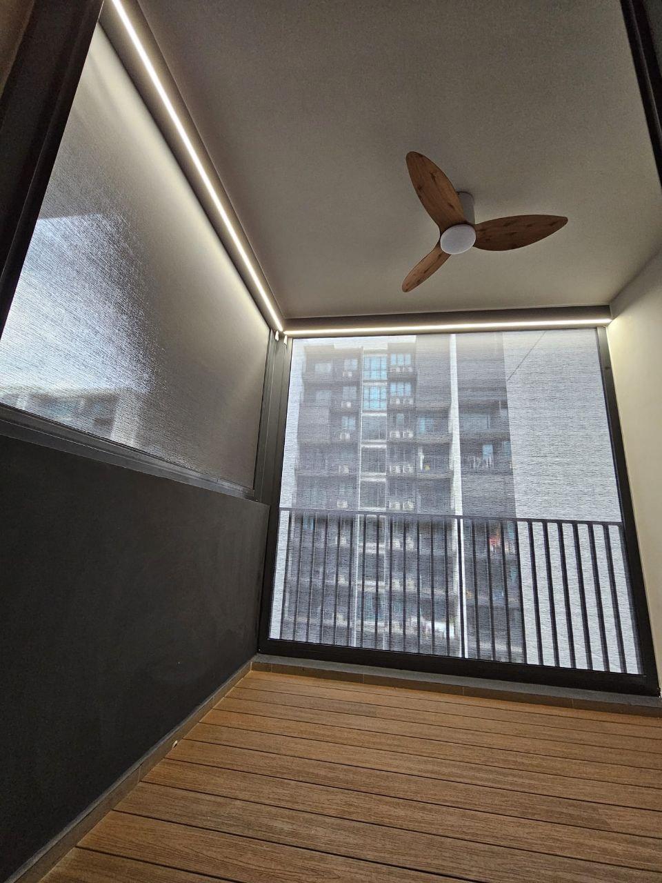 Motorised Zip Blind providing flexible outdoor shade