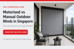Motorised versus manual outdoor blinds comparison for Singapore balconies